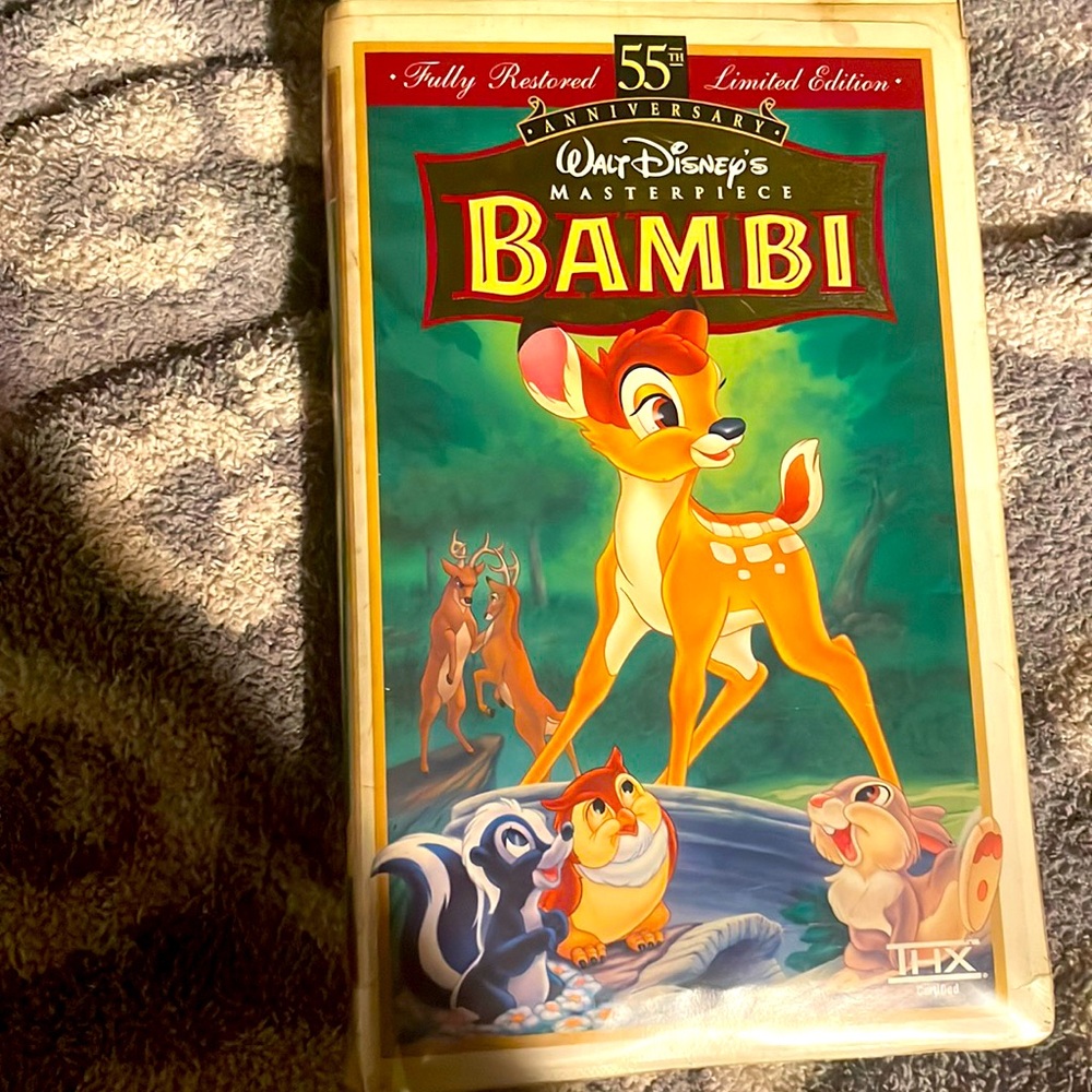 Bambi VHS fully restored 55th anniversary limited edition preowned Disney movie